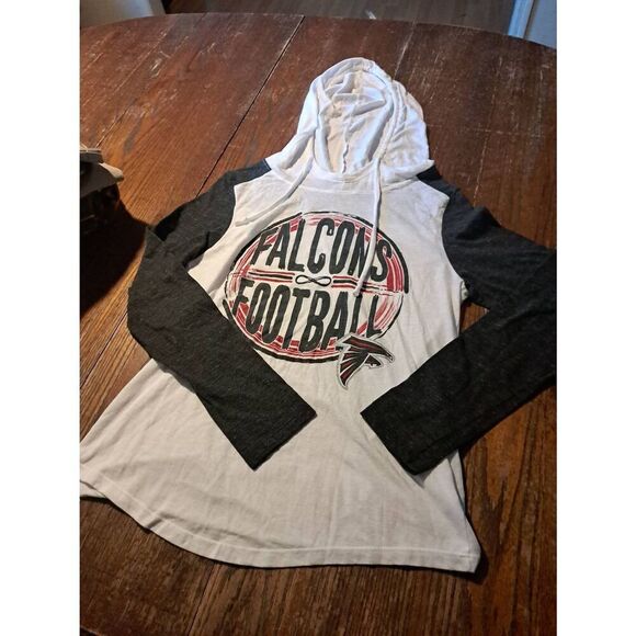 NFL Team Apparel Medium Atlanta Falcons Hoodie Pullover Long Sleeve Lightweight - Picture 1 of 3